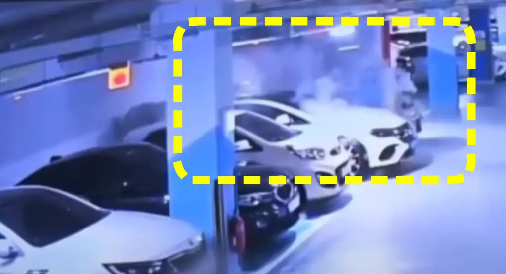 인천 전기차 화재 당시 화면